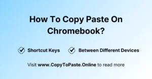 How To Copy Paste Chromebook Content
