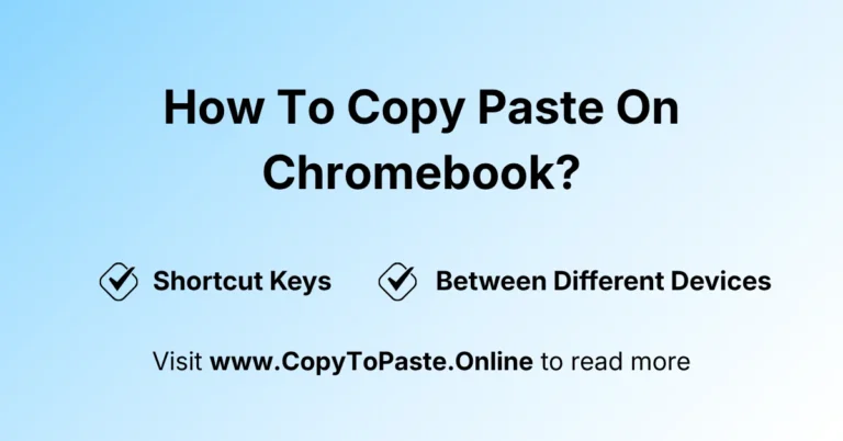 How To Copy Paste Chromebook Content